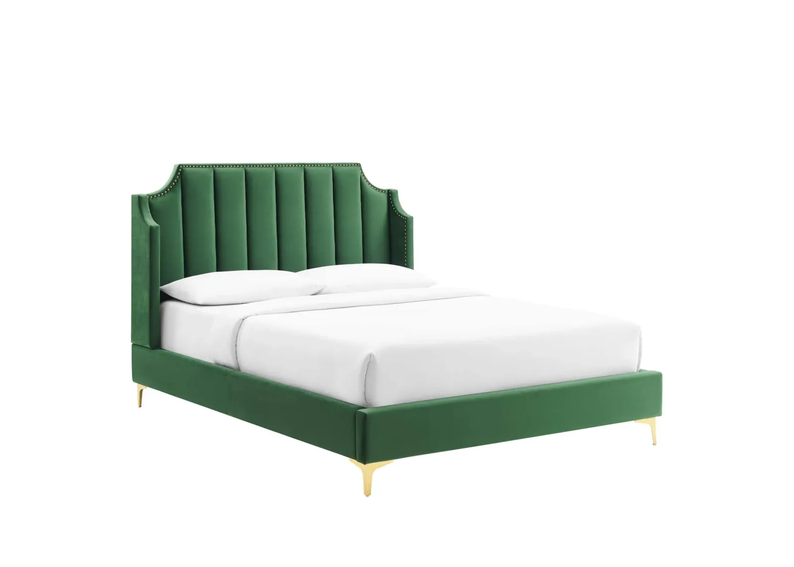 Daniella Performance Velvet Queen Platform Bed