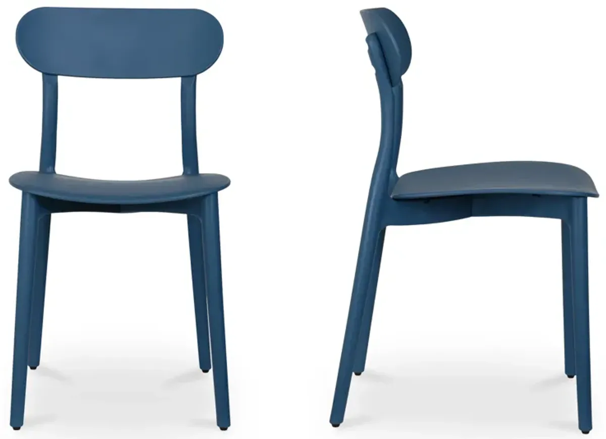 Kent Outdoor Dining Chair Navy - Set Of Two