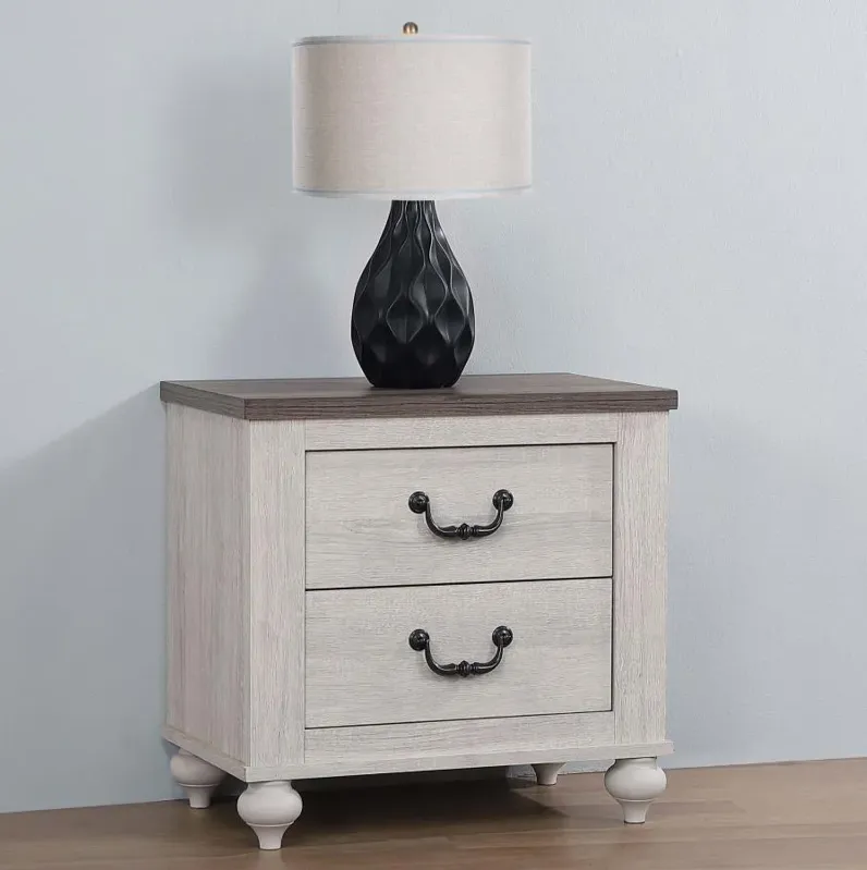 Stillwood 2-drawer Nightstand Vintage Linen