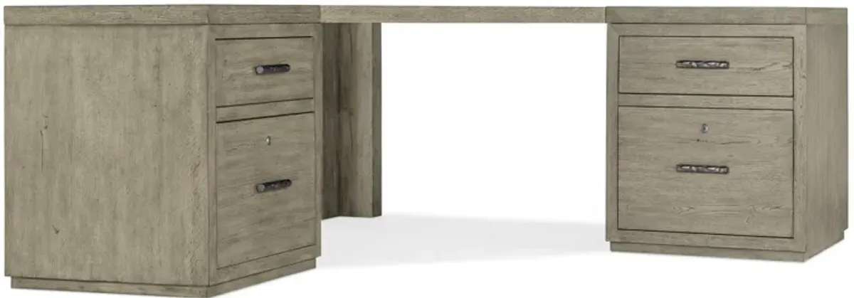 Linville Falls Corner Desk with Two Files