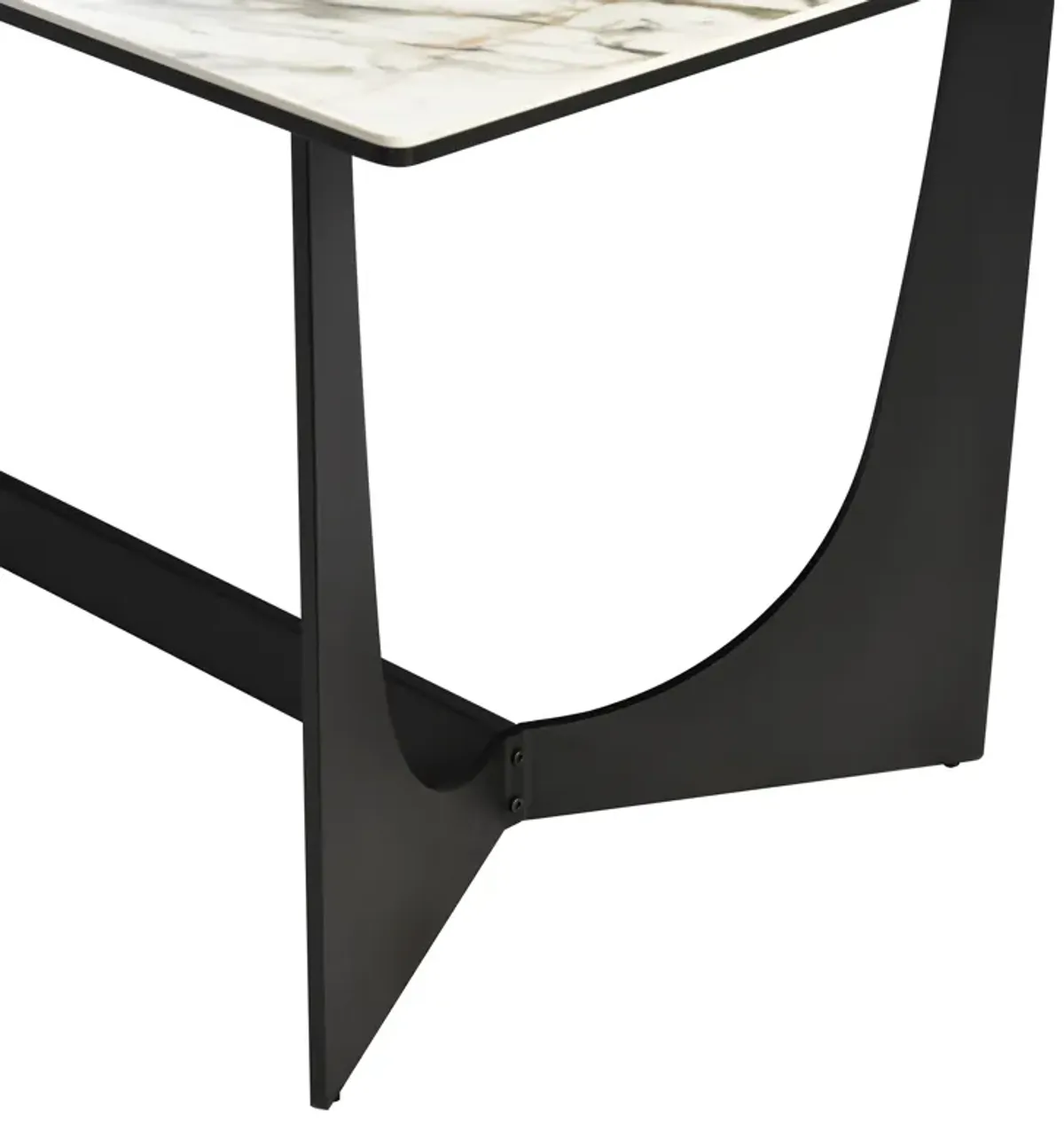 Esme Dining Table in Stone and Metal