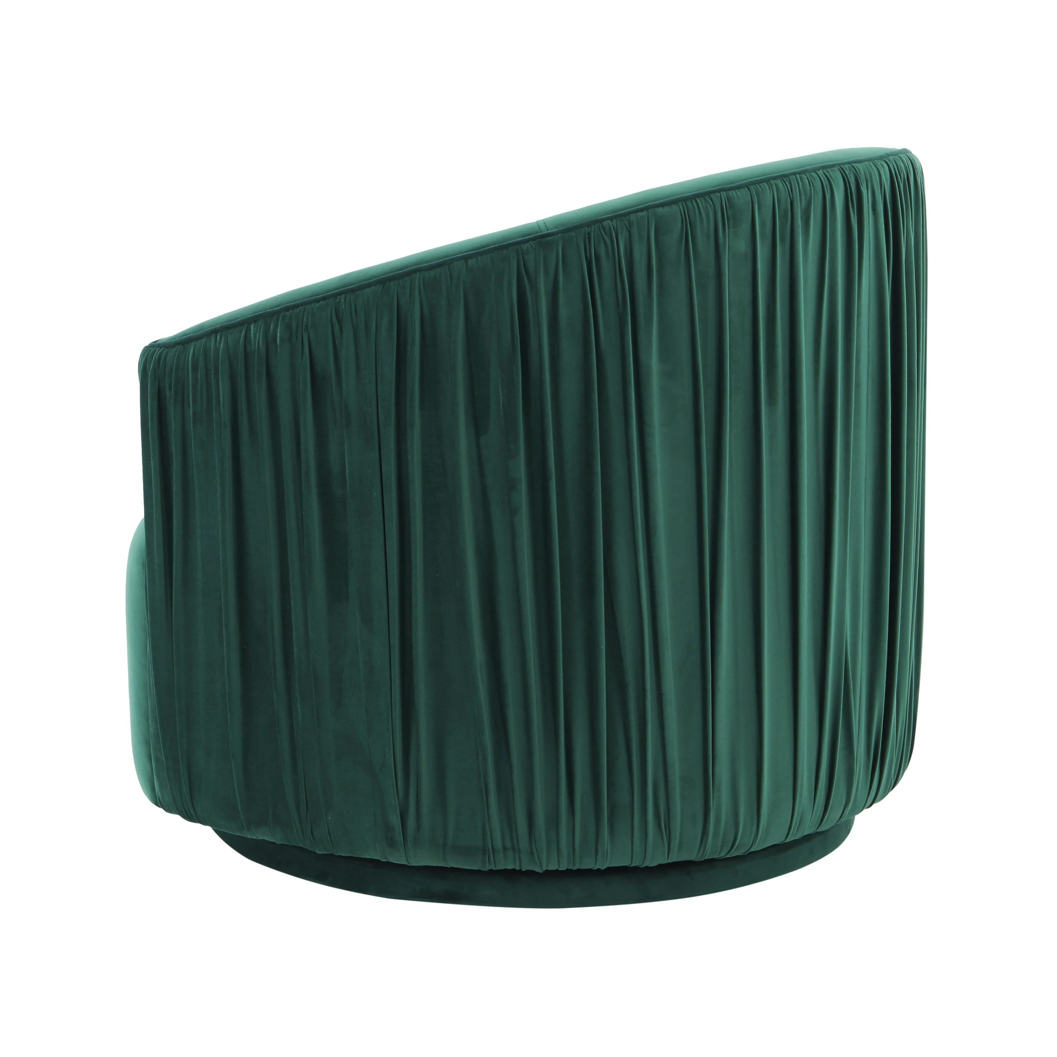 London Forest Green Pleated Swivel Chair