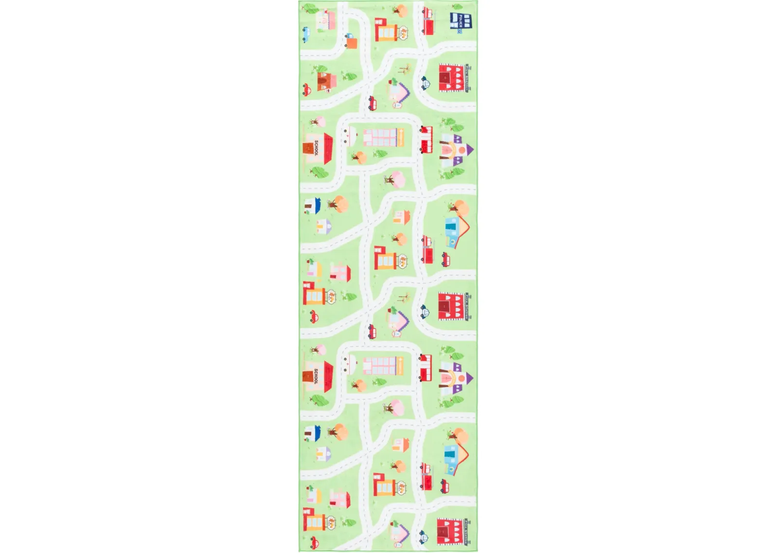 SANTA MONICA KIDS 100 LIGHT GREEN 2'-6' x 8' Runner Rug