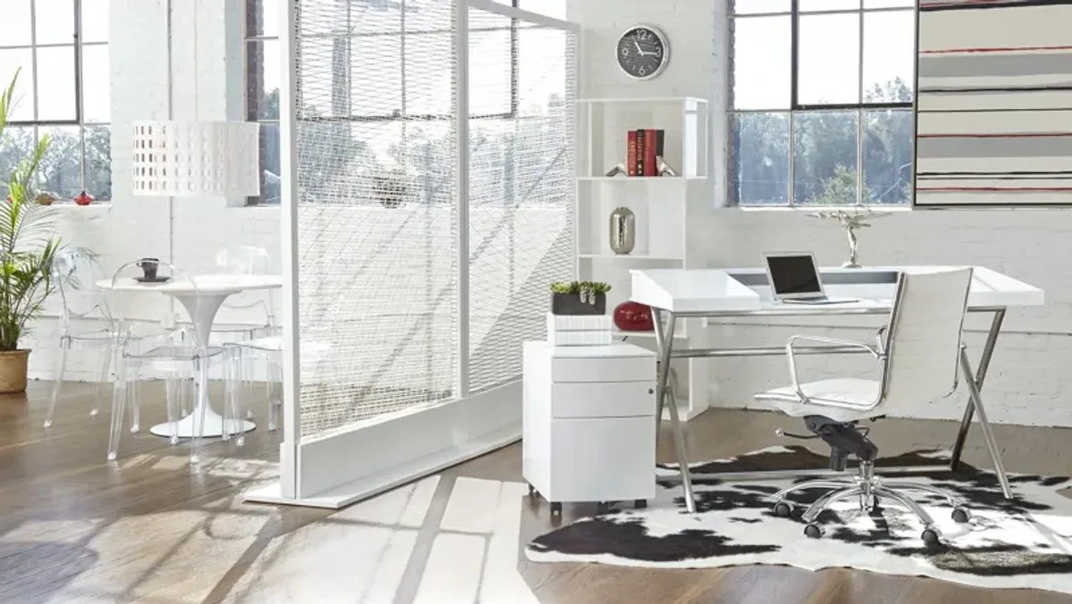 Floyd 3 Drawer File Cabinet in White