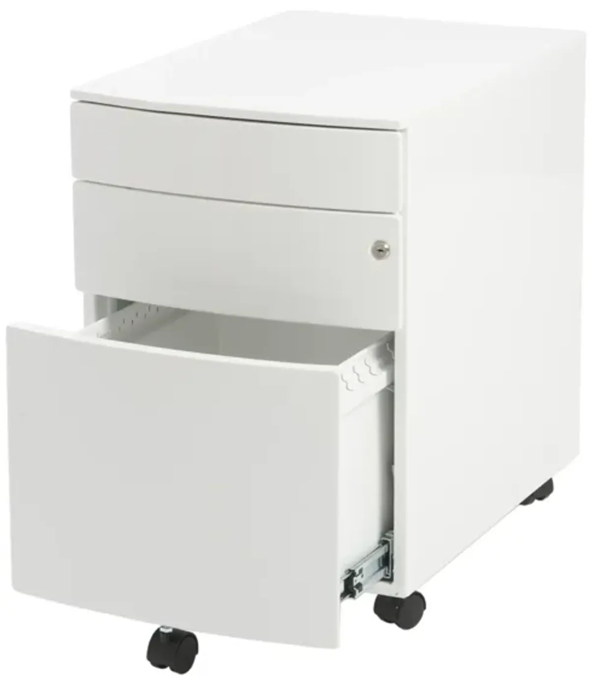 Floyd 3 Drawer File Cabinet in White