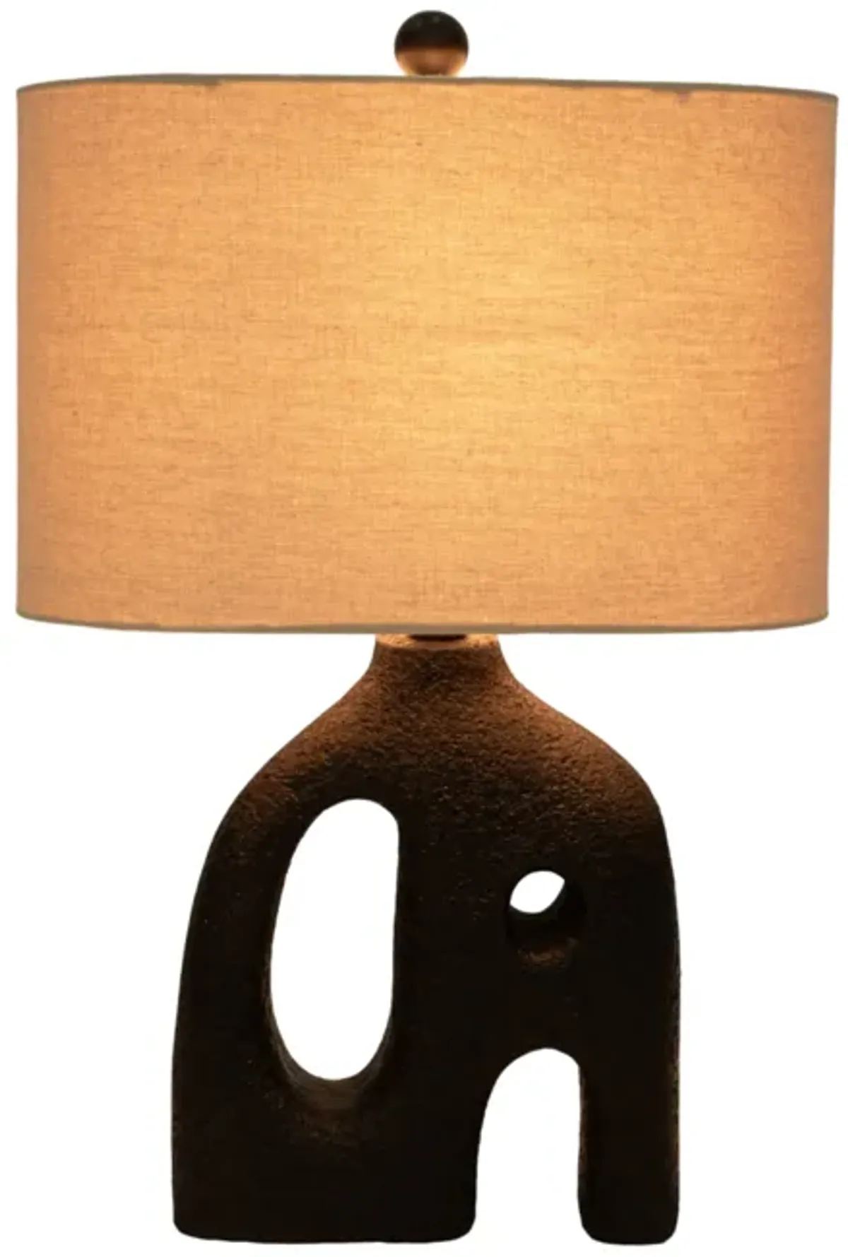 21" Open Cut-out Table Lamp, Black