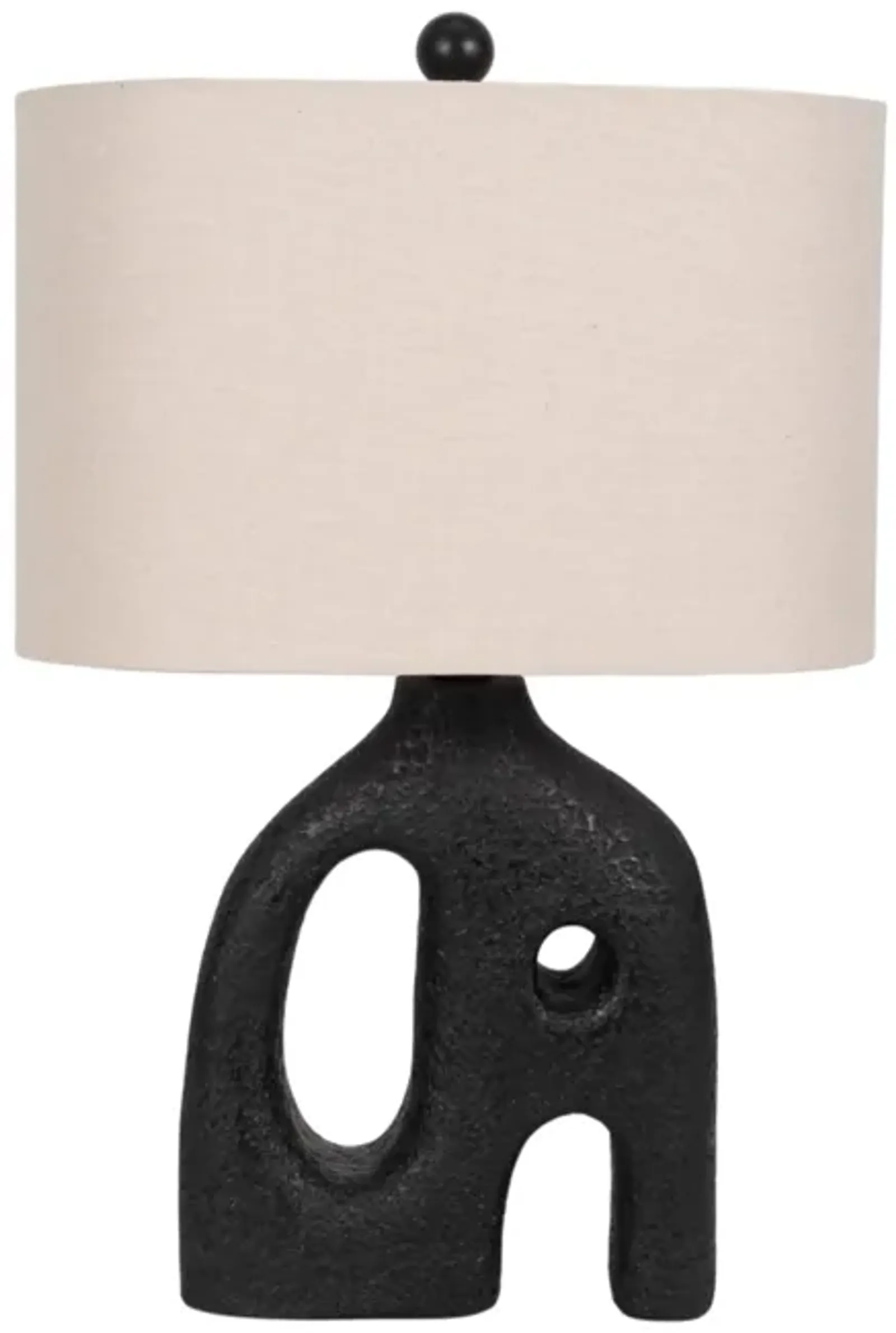 21" Open Cut-out Table Lamp, Black