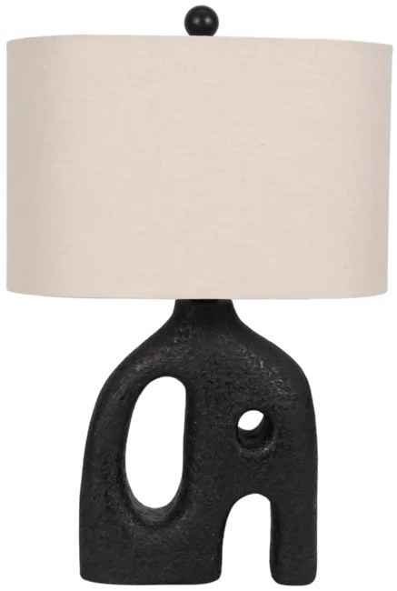 21" Open Cut-out Table Lamp, Black