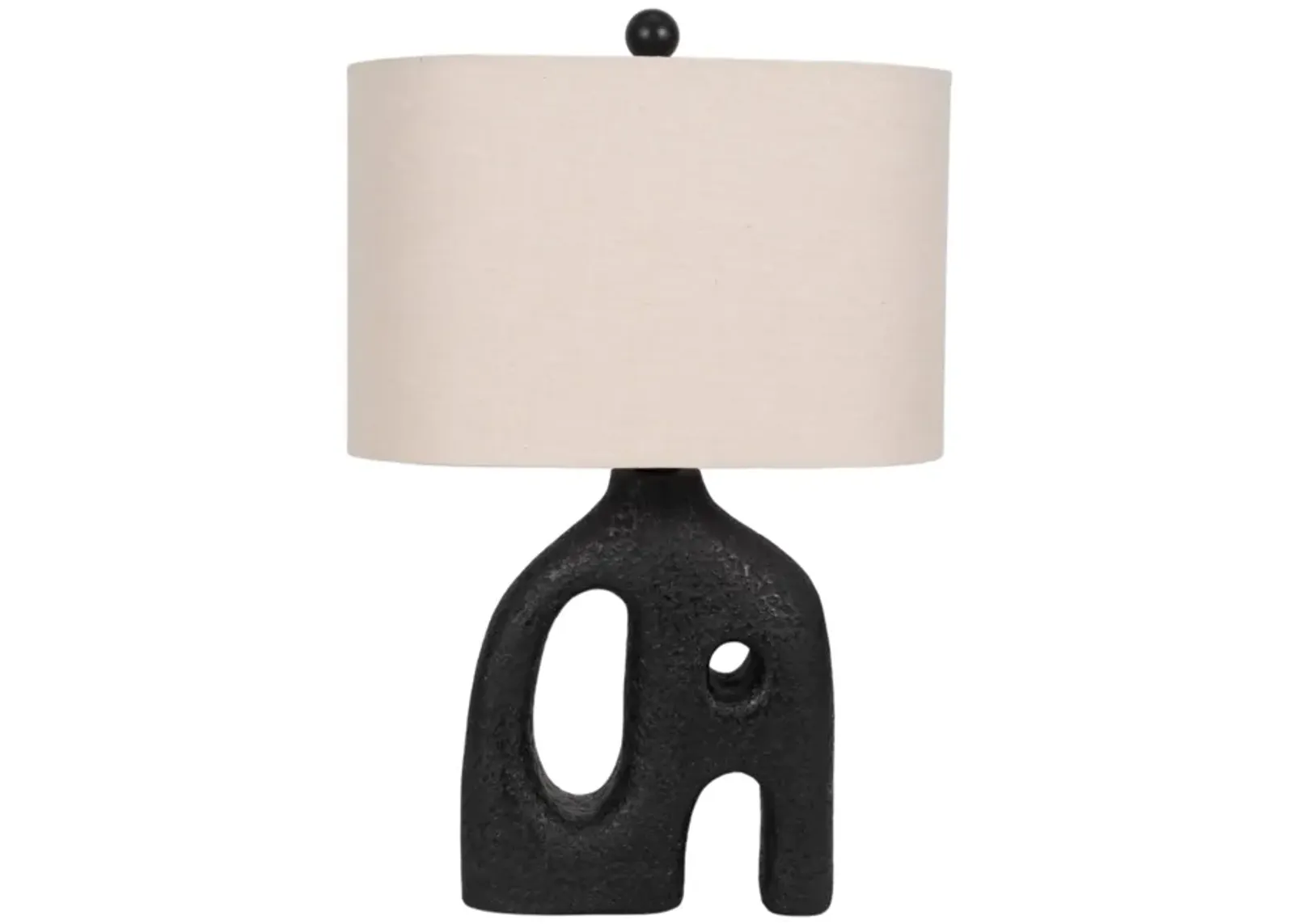 21" Open Cut-out Table Lamp, Black