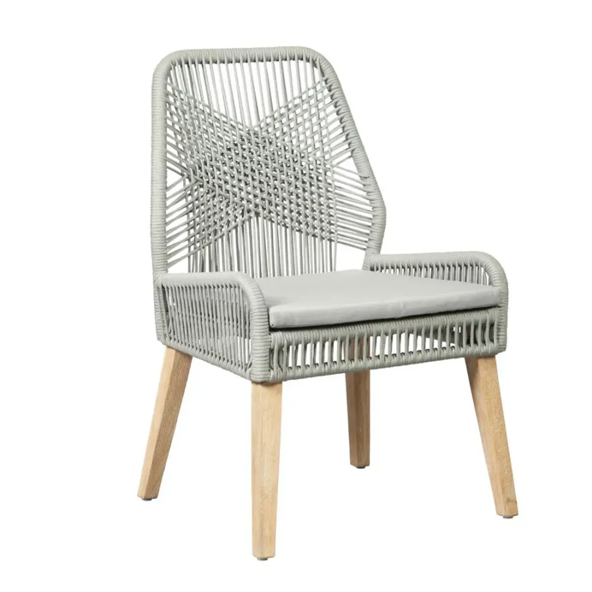 Adley Woven Back Side Chairs Grey (Set of 2)