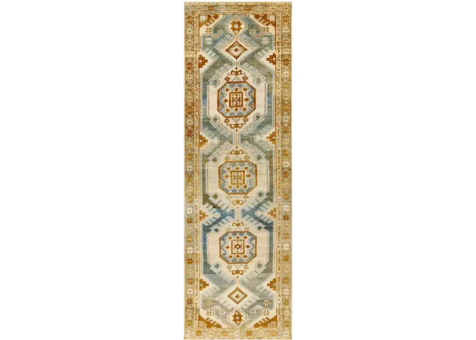 Antique One of a Kind AOOAK-1157 3'1" x 9'11" Handmade Rug