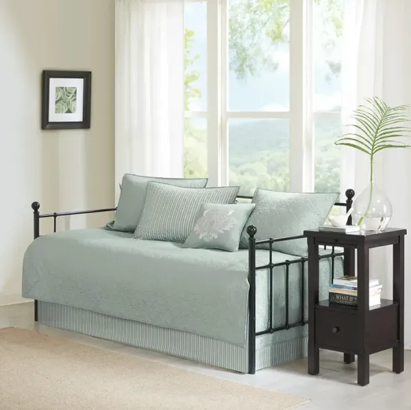 Madison Park Quebec Seafoam 6 Piece Reversible Daybed Cover Set