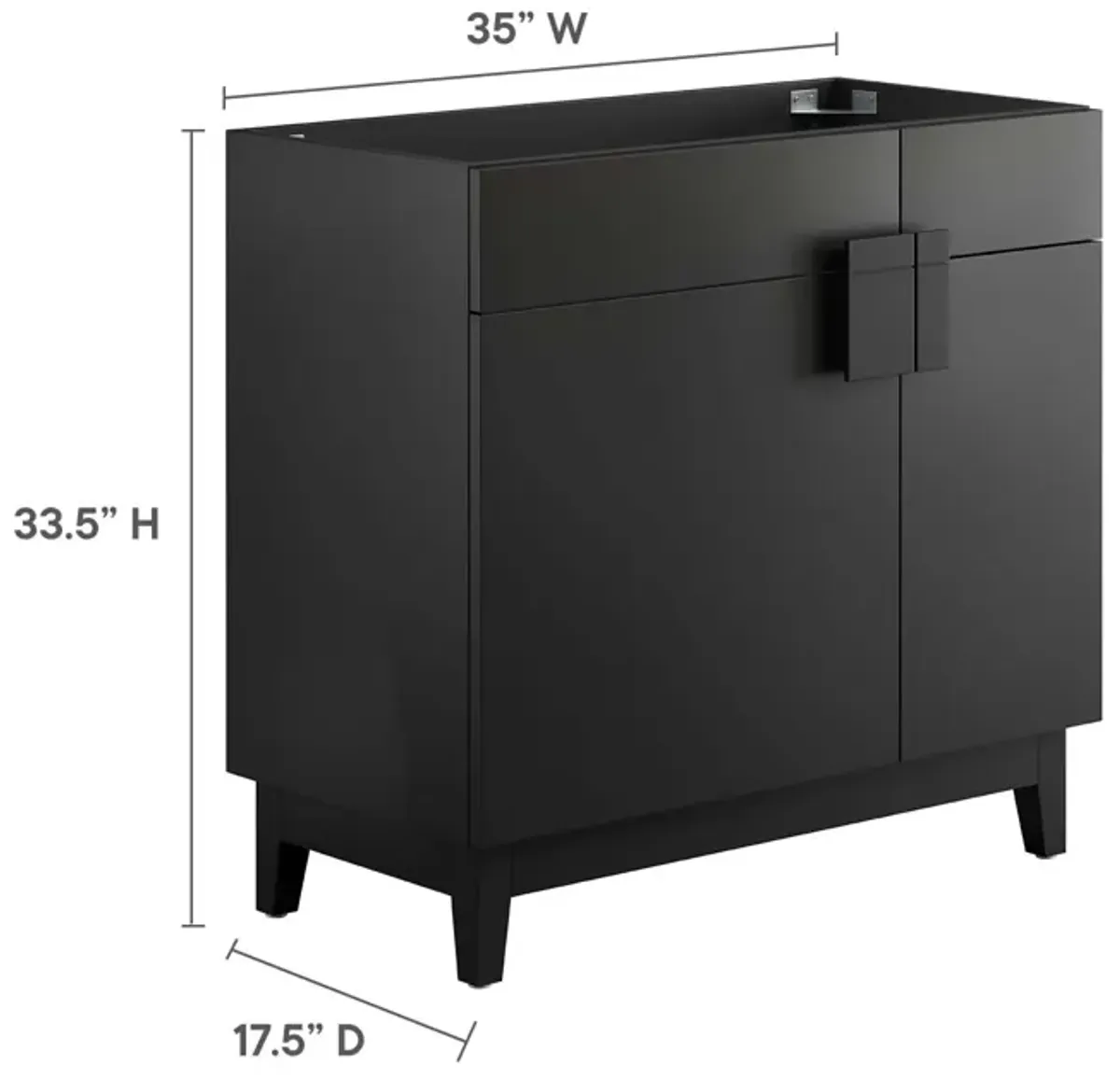 Miles 36" Bathroom Vanity Cabinet (Sink Basin Not Included)