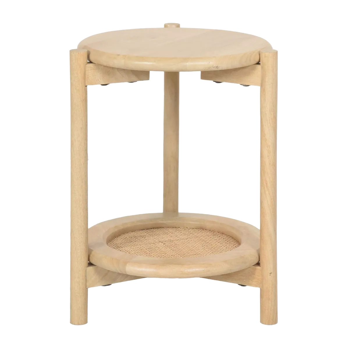 Wood/rattan, 19"h Side Table, Natural Kd