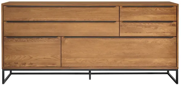 Nevada Rustic 2 Piece Set With Dining Table And Sideboard In Balsamico
