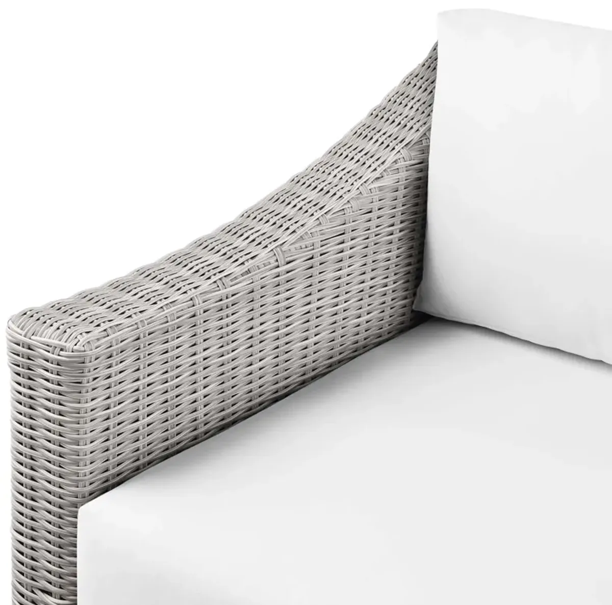 Conway Outdoor Patio Wicker Rattan Left-Arm Chair