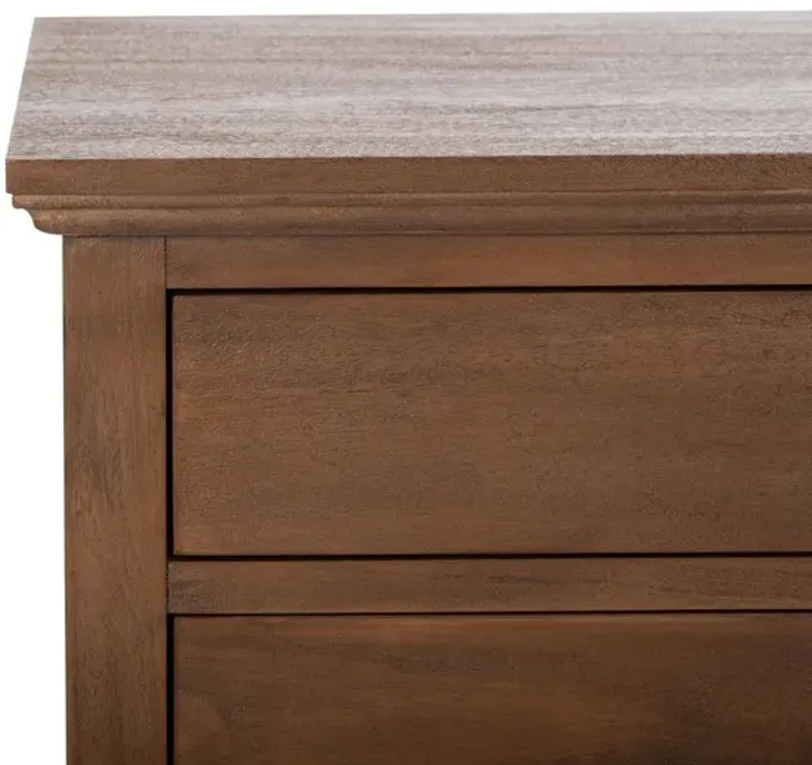 Lisabet 3 Drawer Wood Nightstand