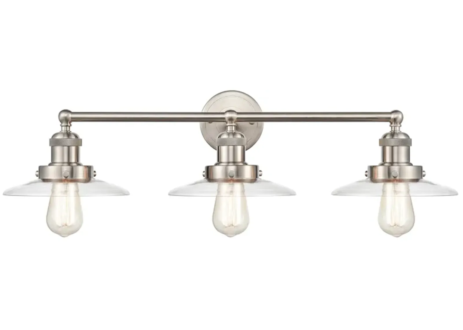 English Pub 28" Wide 3-Light Vanity Light - Satin Nickel