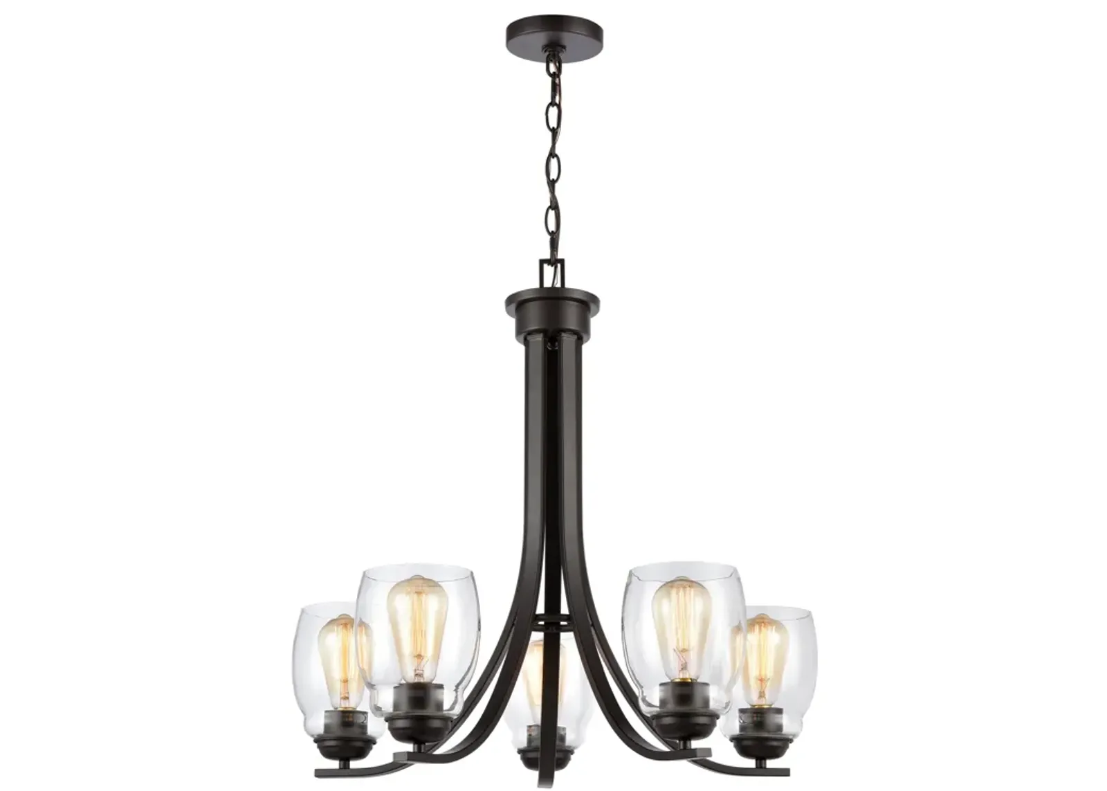 Calistoga 25" Wide 5-Light Chandelier - Oil Rubbed Bronze