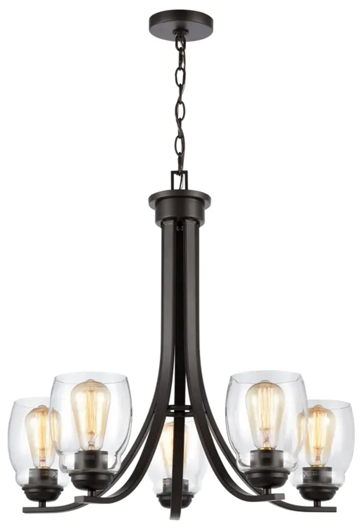 Calistoga 25" Wide 5-Light Chandelier - Oil Rubbed Bronze