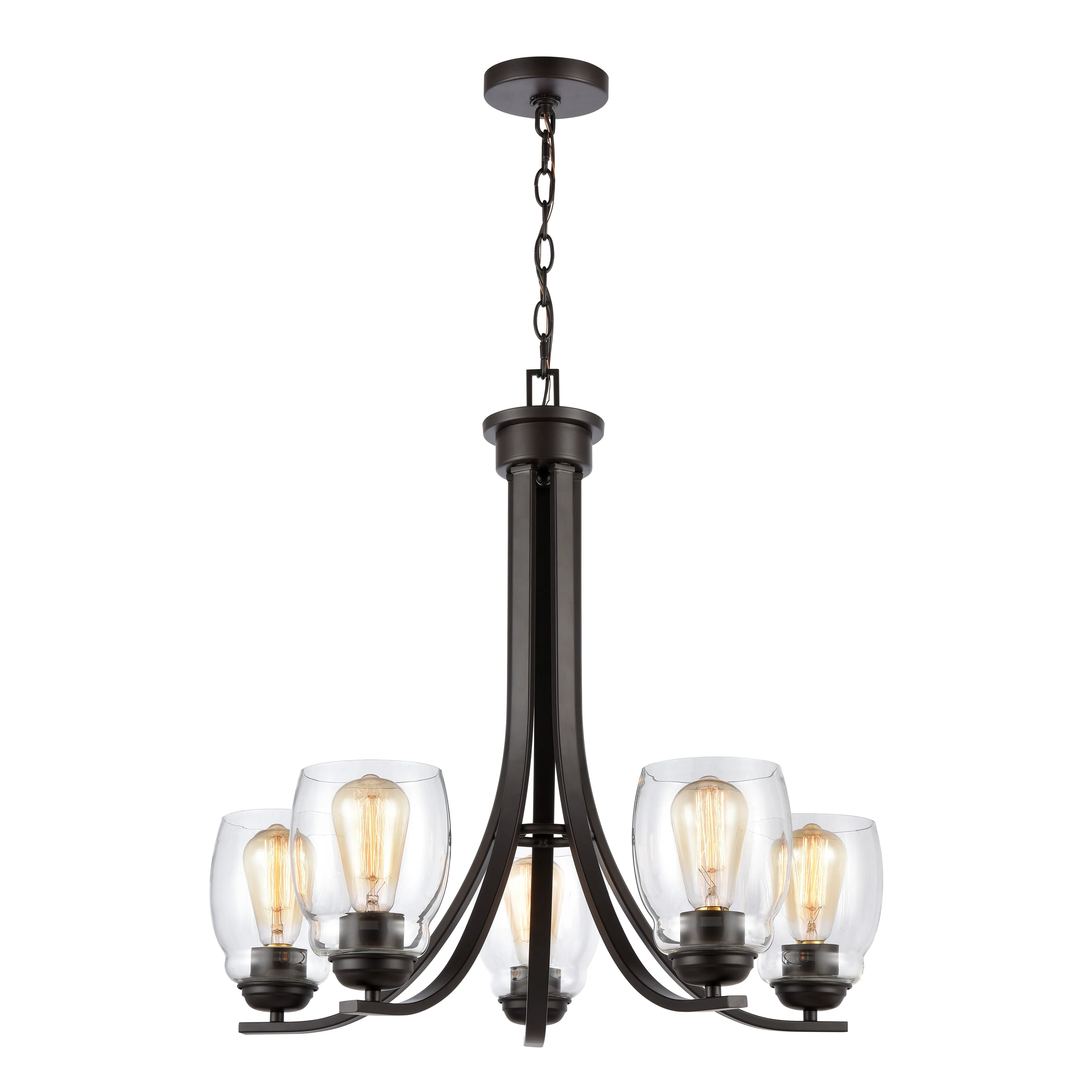 Calistoga 25" Wide 5-Light Chandelier - Oil Rubbed Bronze