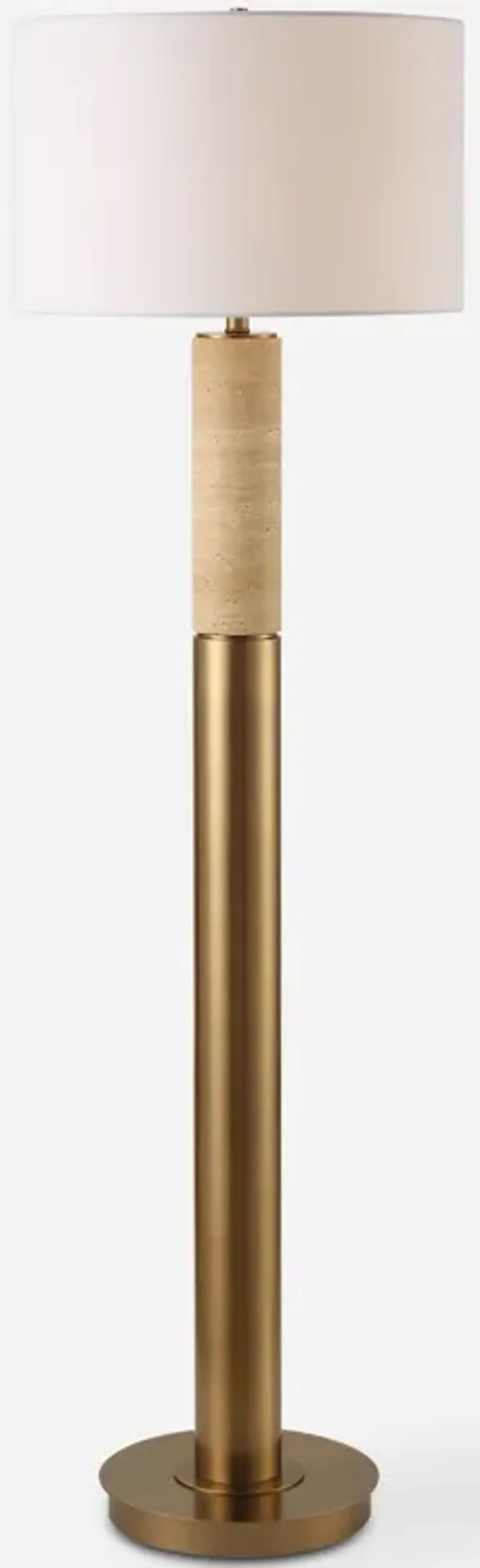 Knox Travertine Floor Lamp