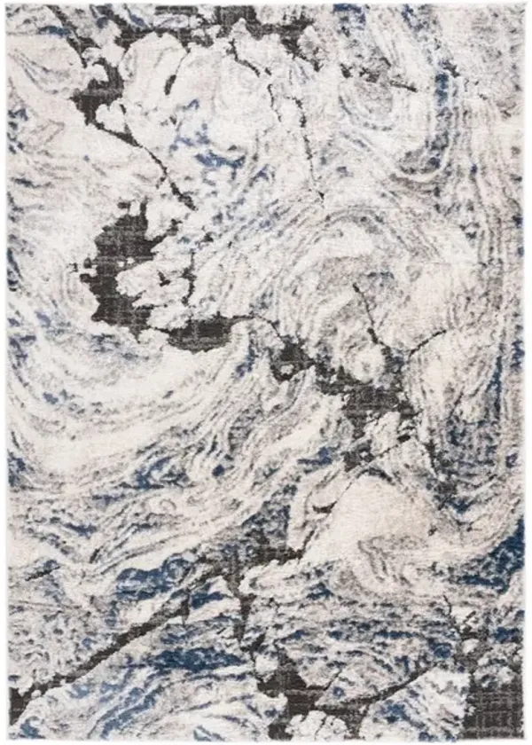 PETRA 102 Blue 5'-3' X 7'-7' Medium Rectangle Rug