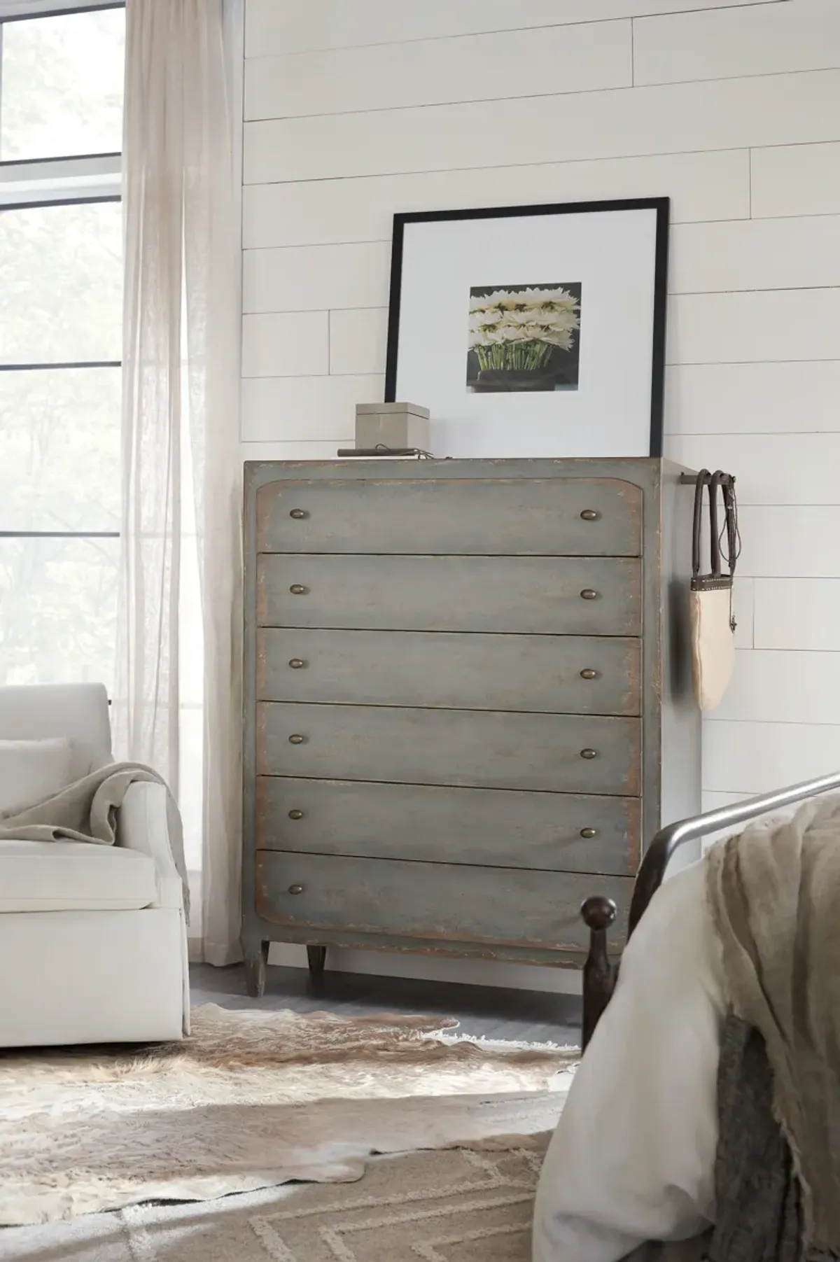 Ciao Bella Six-Drawer Chest- Speckled Gray