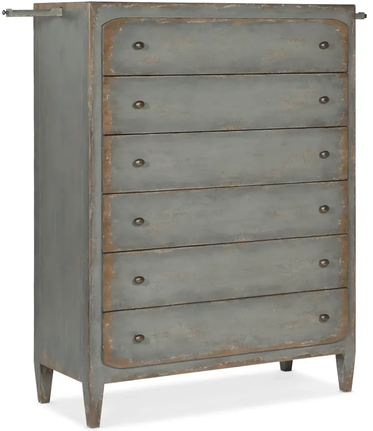 Ciao Bella Six-Drawer Chest- Speckled Gray