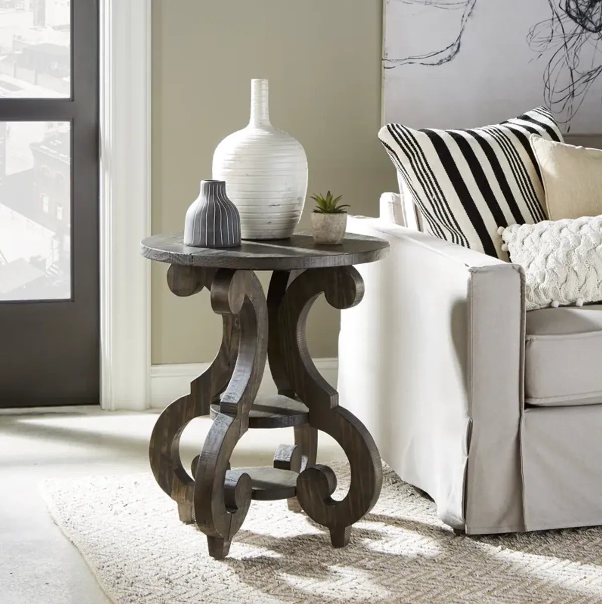 Bellamy Round Accent End Table