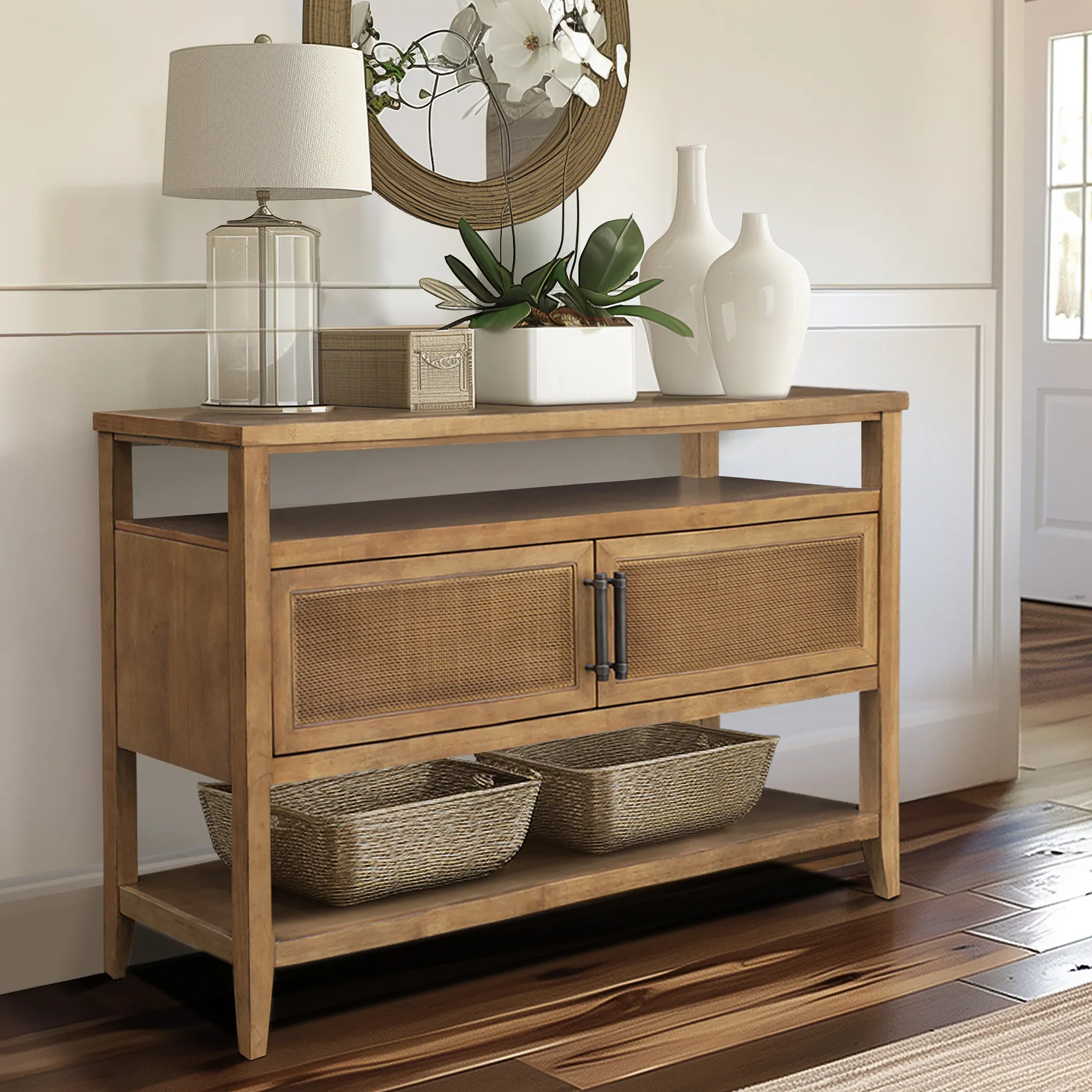 2 Door Storage Console Table