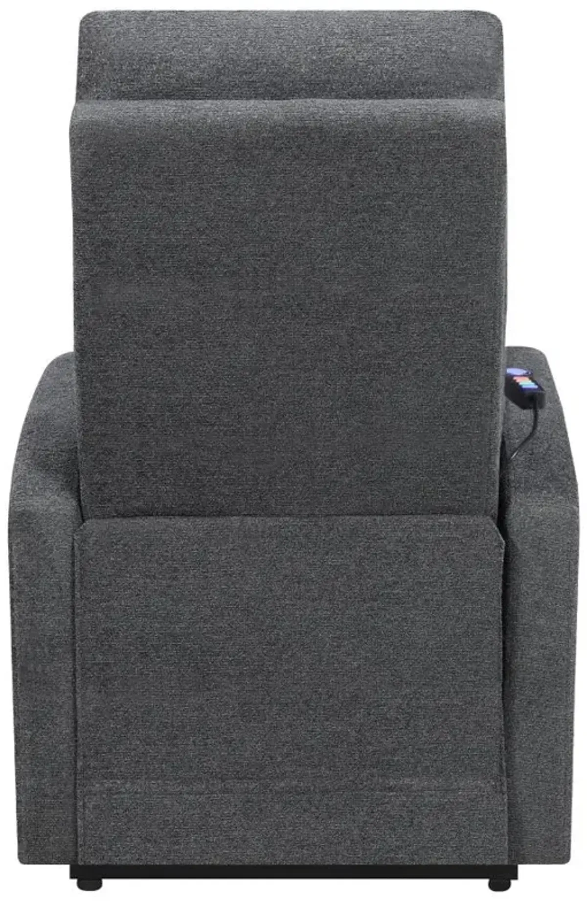 Howie Tufted Upholstered Power Lift Recliner Charcoal