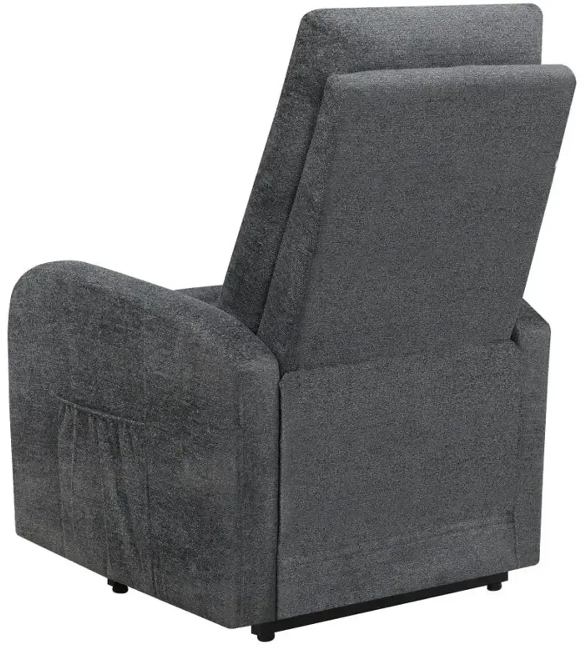 Howie Tufted Upholstered Power Lift Recliner Charcoal