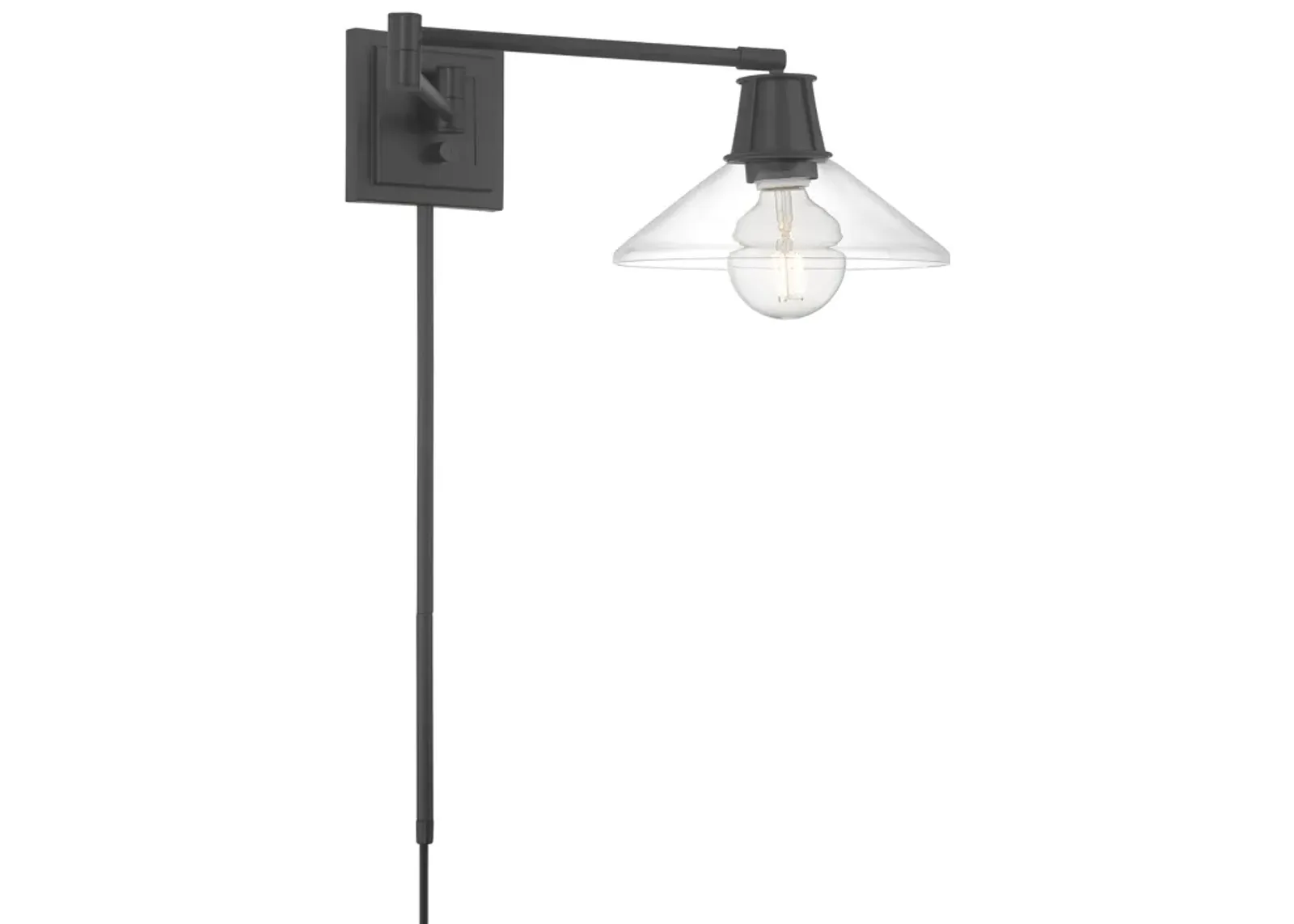 Dillon Swing Arm Wall Sconce - Matte Black