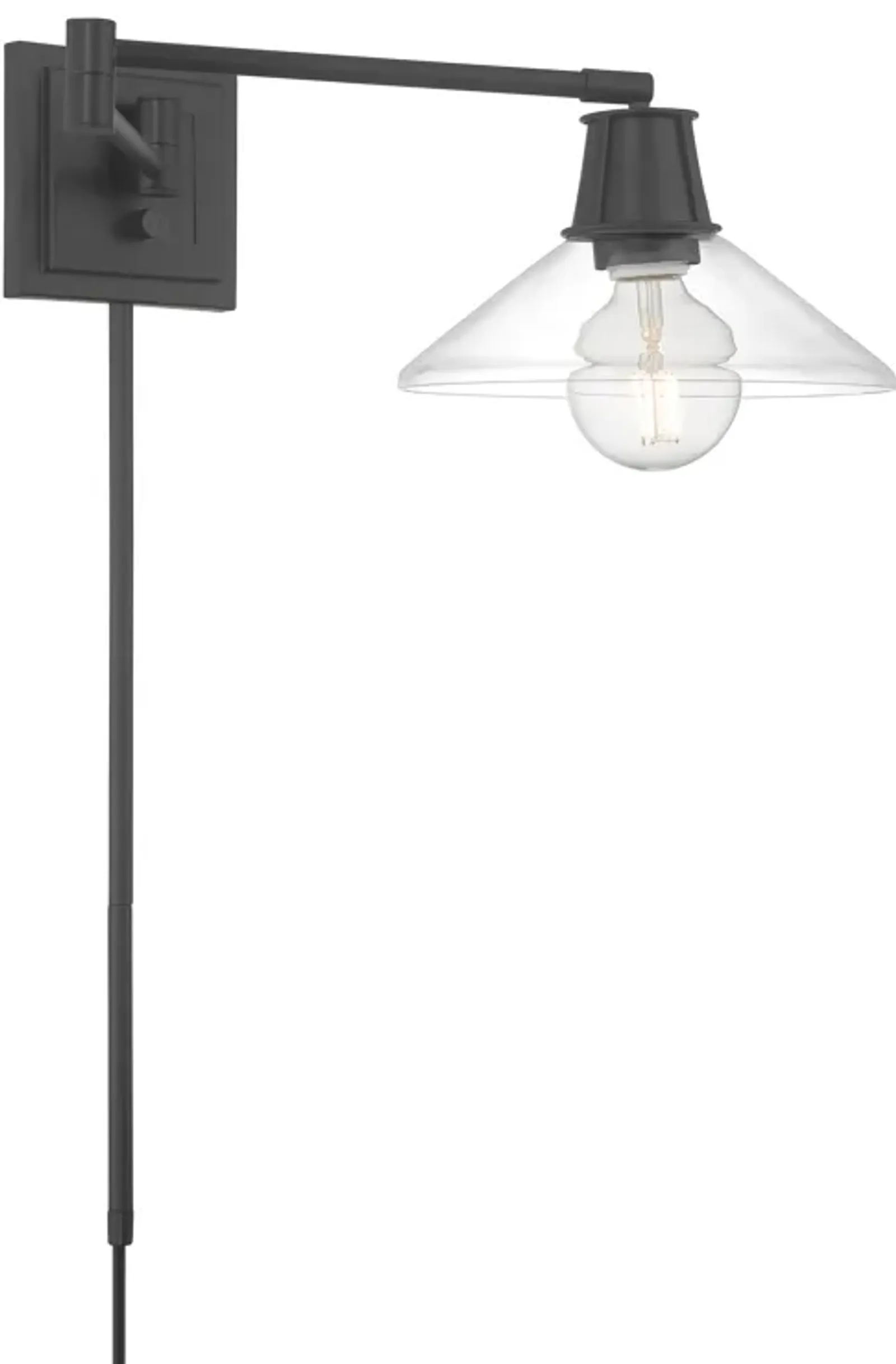 Dillon Swing Arm Wall Sconce - Matte Black