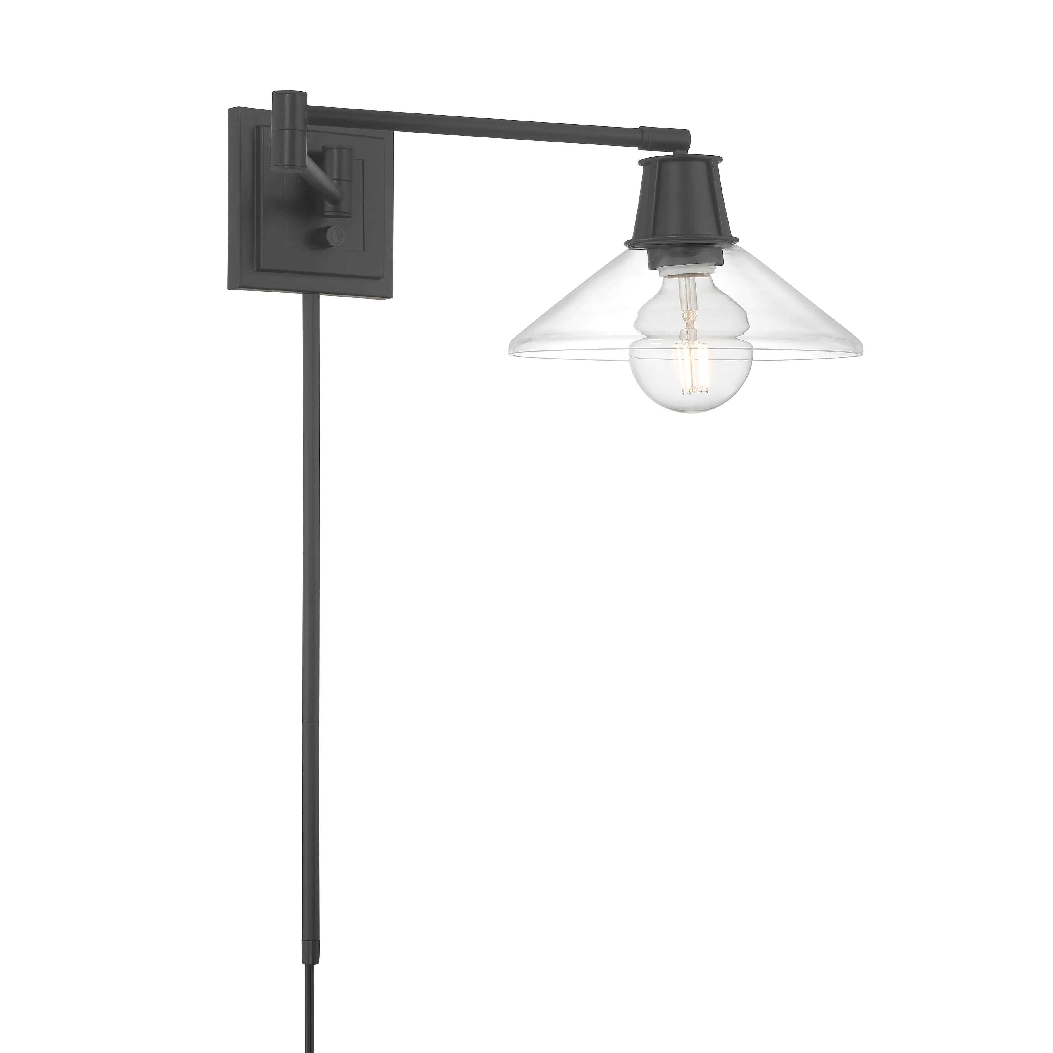 Dillon Swing Arm Wall Sconce - Matte Black