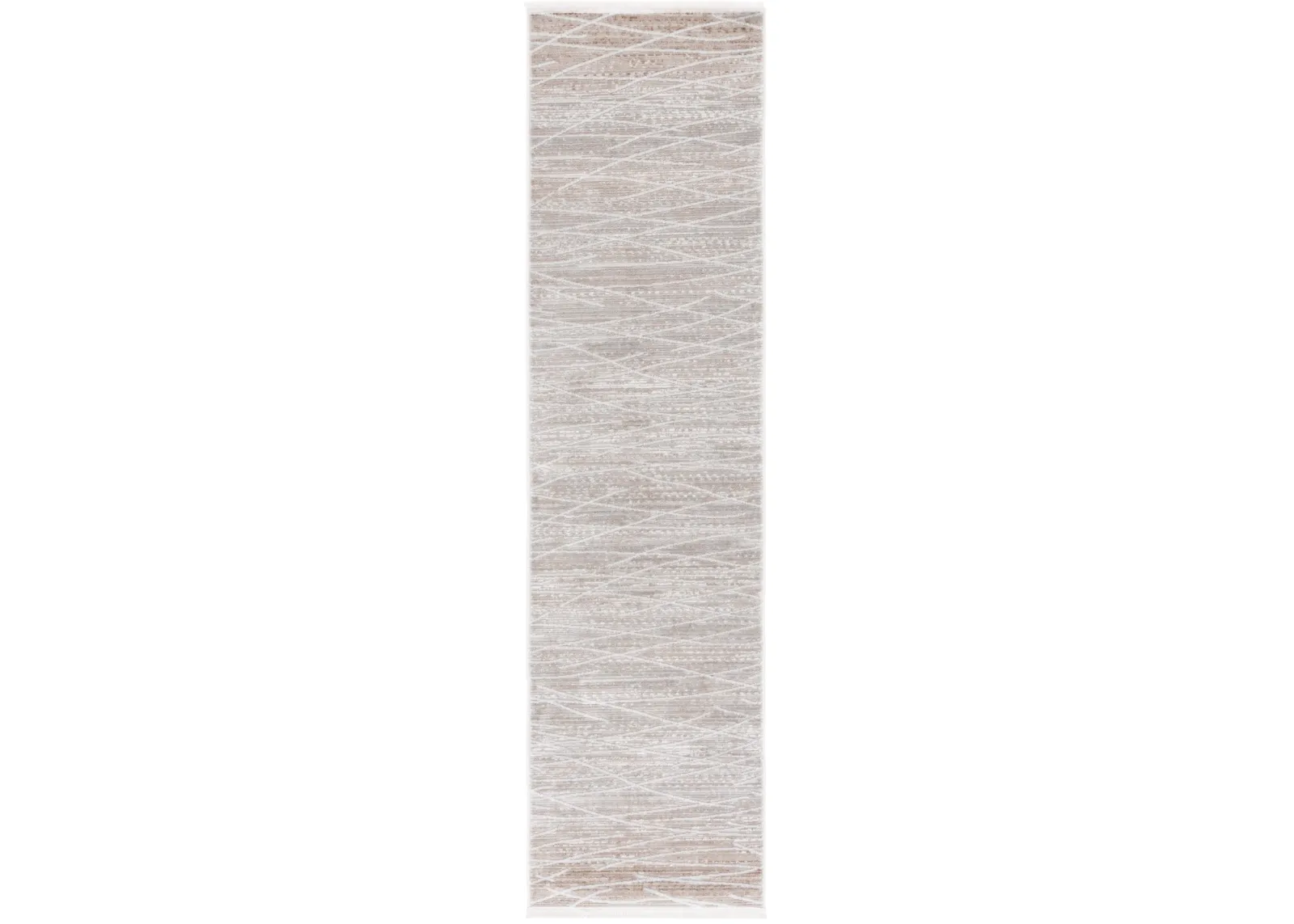 MILA 222 BEIGE  2'-2' x 8' Runner Rug