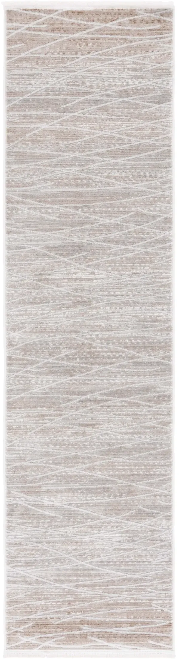 MILA 222 BEIGE  2'-2' x 8' Runner Rug