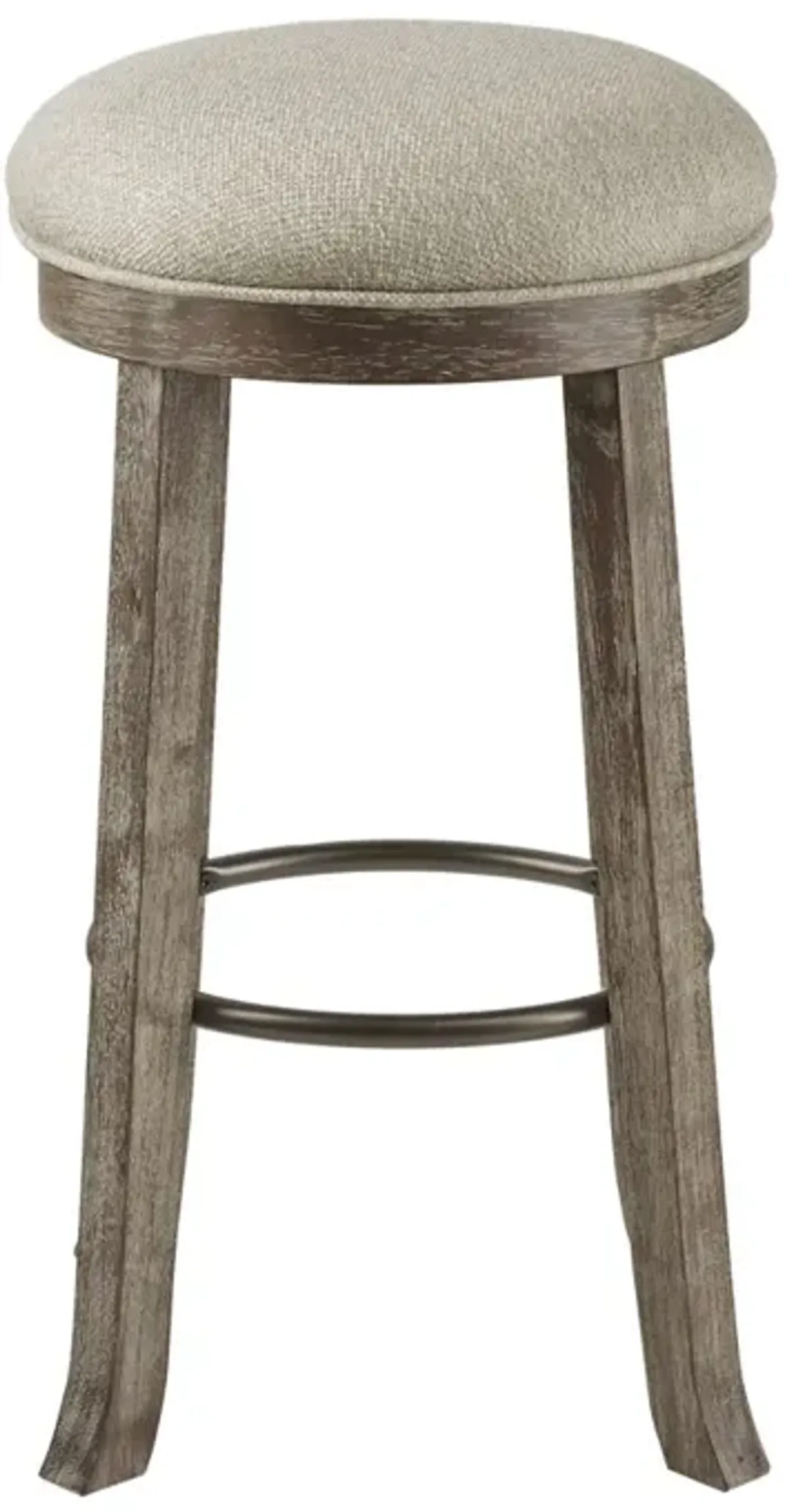 INK+IVY OAKTOWN Light Grey Backless Bar Stool with Swivel Seat