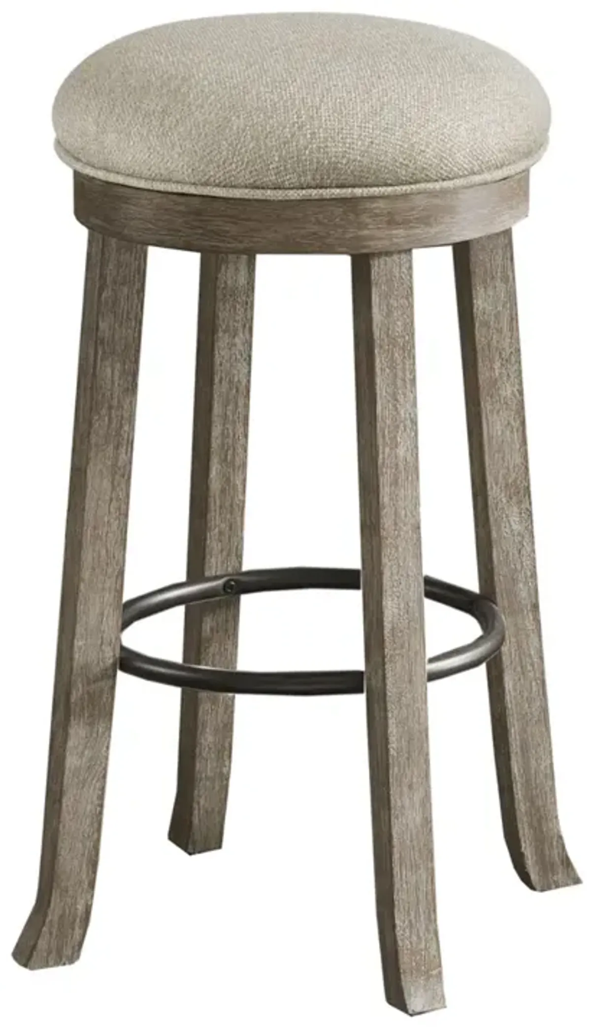 INK+IVY OAKTOWN Light Grey Backless Bar Stool with Swivel Seat