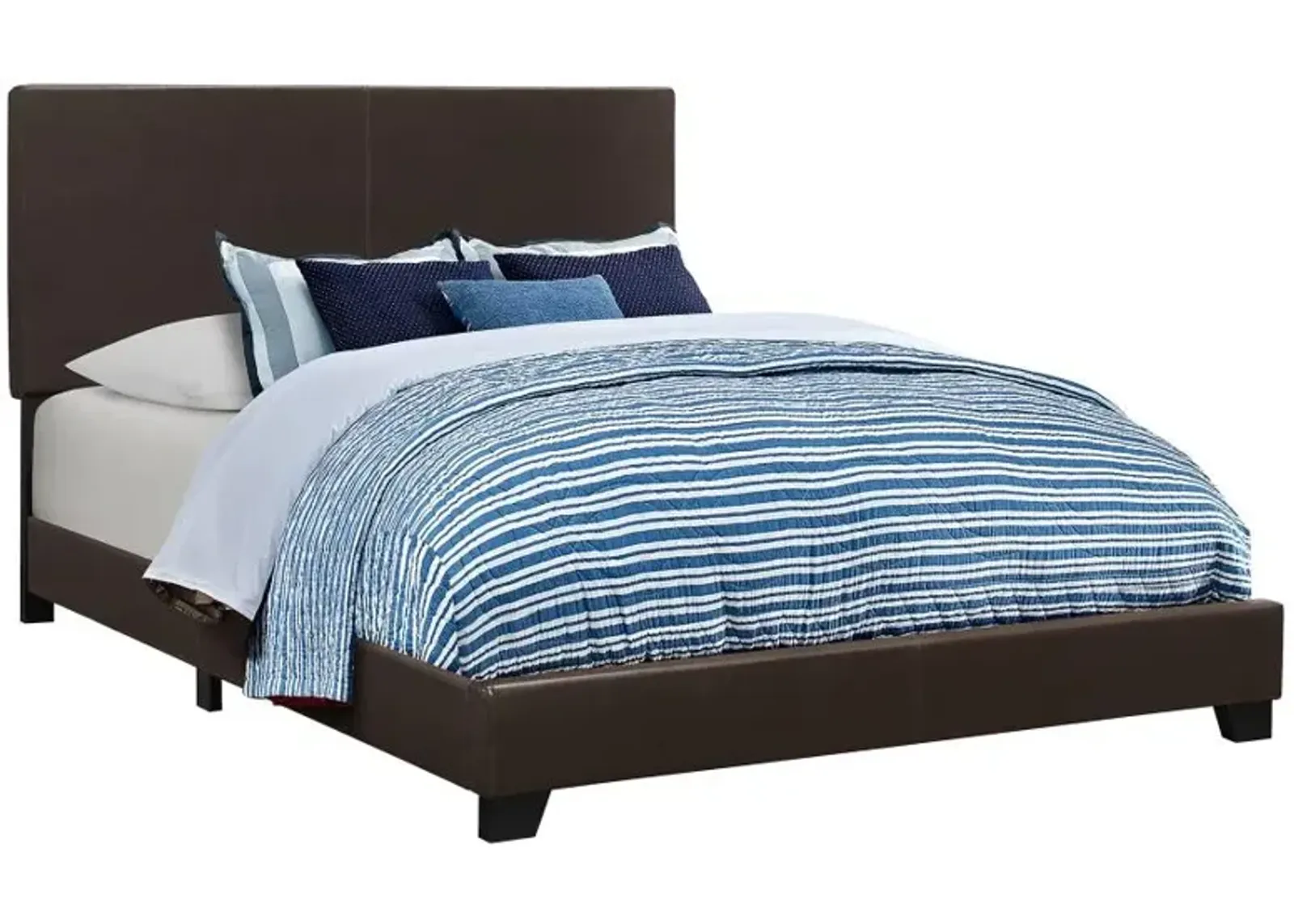 Dorian Upholstered Queen Bed Brown