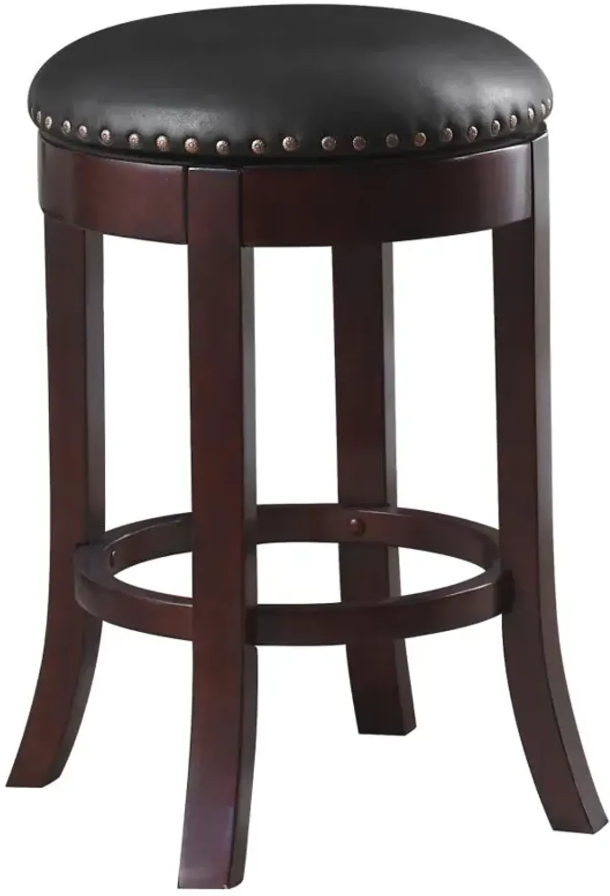 Aboushi Swivel Counter Height Stools with Upholstered Seat Brown (Set of 2)