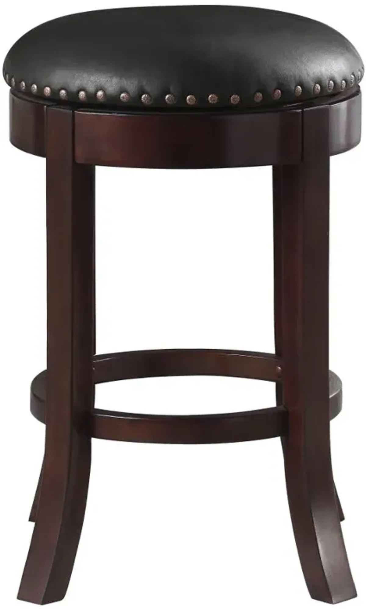 Aboushi Swivel Counter Height Stools with Upholstered Seat Brown (Set of 2)