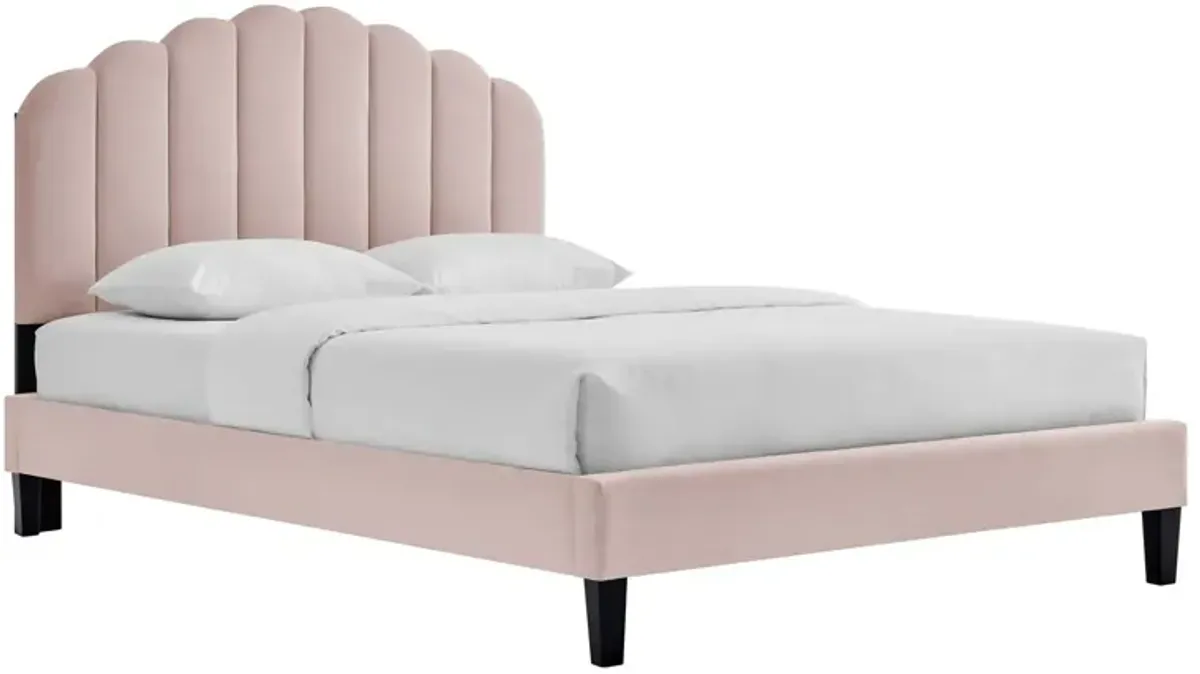 Daisy Performance Velvet Twin Platform Bed