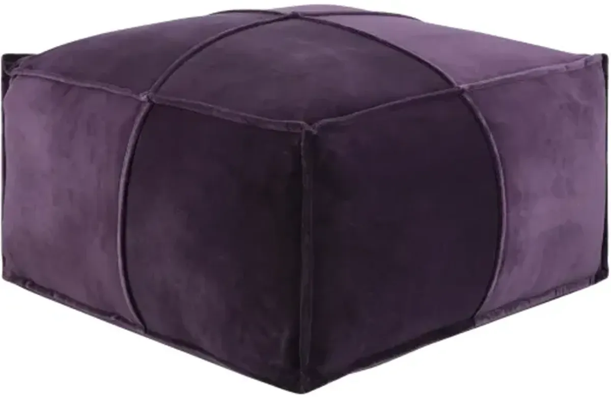 Cotton Velvet 13"H x 24"W x 24"D Pouf