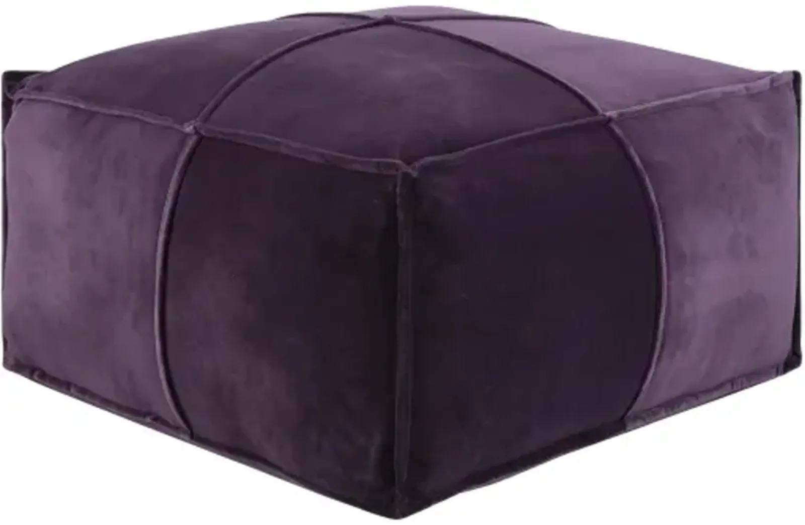 Cotton Velvet 13"H x 24"W x 24"D Pouf