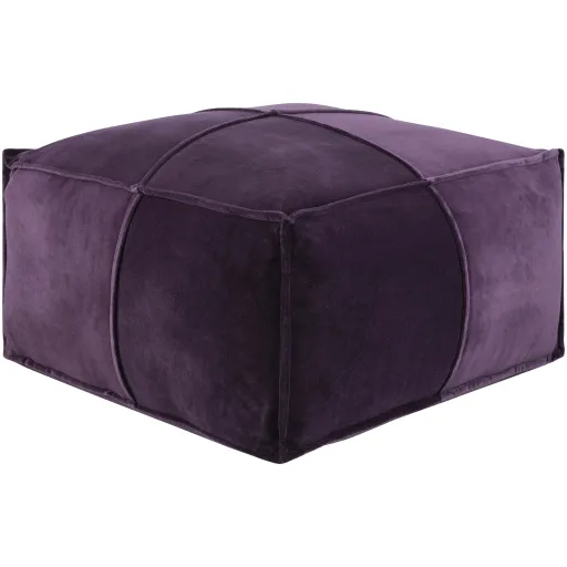 Cotton Velvet 13"H x 24"W x 24"D Pouf