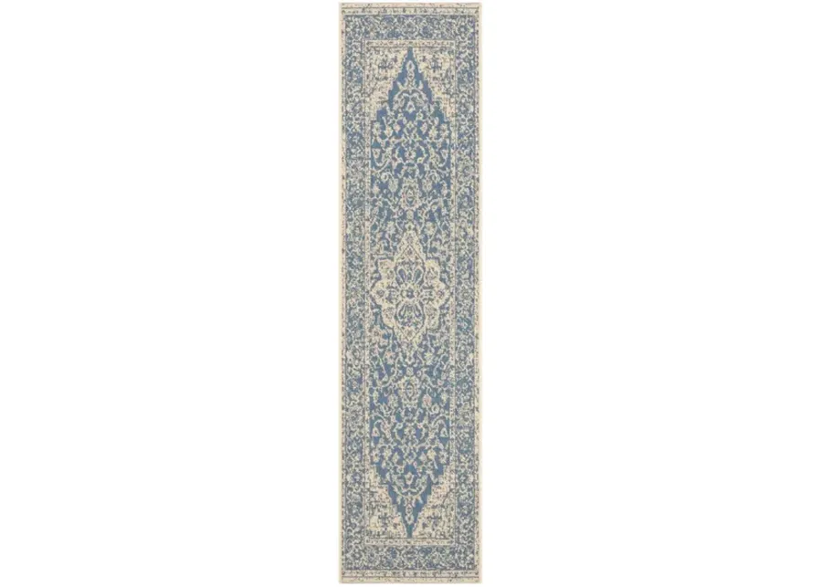 LINDEN 137 Collection LND137M-26 Blue / Creme 2'-2" X 6'