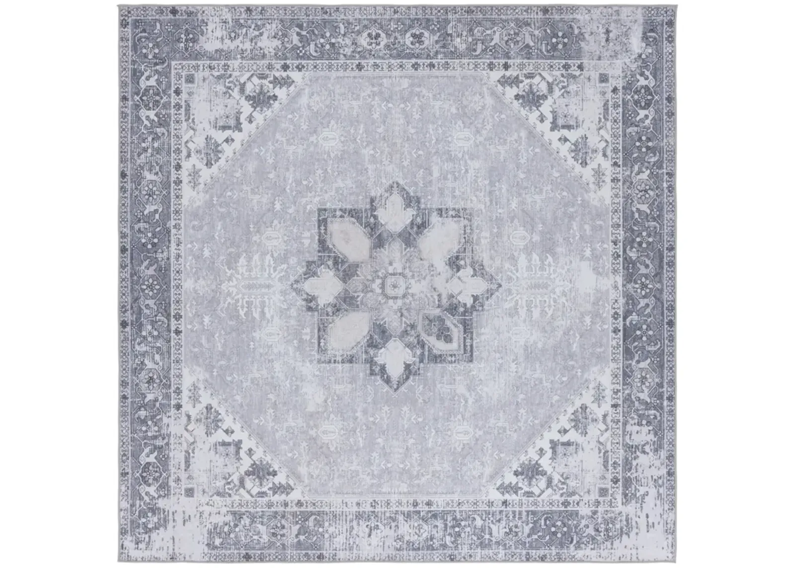 TUCSON 102 M/W S/R LIGHT GREY 6' x 6' Square Square Rug