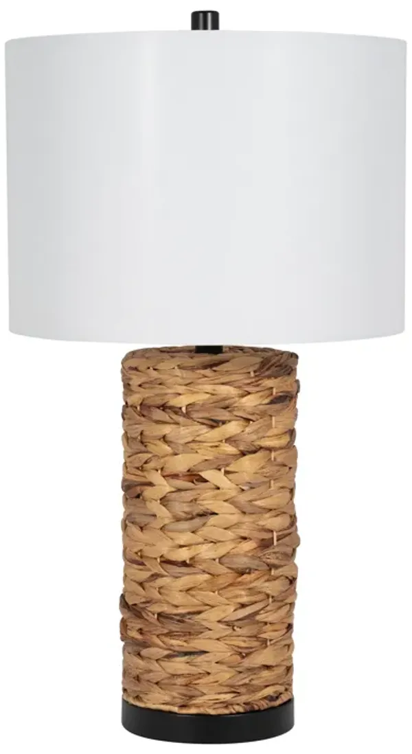 Seagrass 26" Pillar Table Lamp, Natural